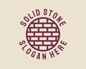 Brick Wall Badge logo design