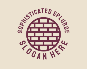 Brick Wall Badge logo design