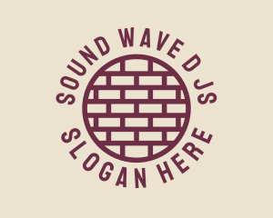 Brick Wall Badge logo design