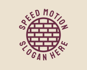 Brick Wall Badge logo design