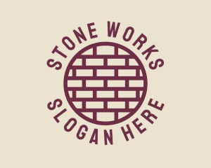 Brick Wall Badge logo design