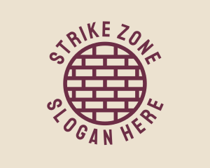 Brick Wall Badge logo design