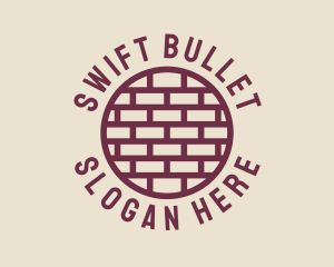 Brick Wall Badge logo design