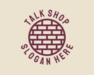 Brick Wall Badge logo design