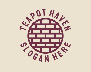 Brick Wall Badge logo design