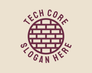 Brick Wall Badge logo design