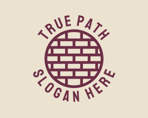 Brick Wall Badge logo design