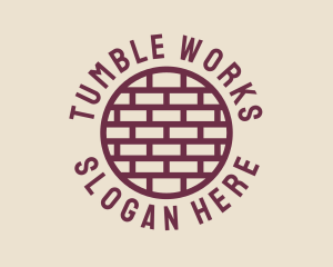 Brick Wall Badge logo design