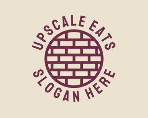 Brick Wall Badge logo design