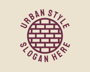 Brick Wall Badge logo design