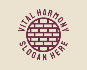 Brick Wall Badge logo design