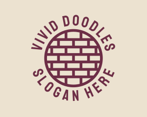 Brick Wall Badge logo design