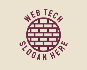 Brick Wall Badge logo design