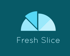 Blue Pie Chart logo design