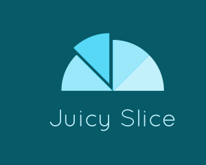 Blue Pie Chart logo design