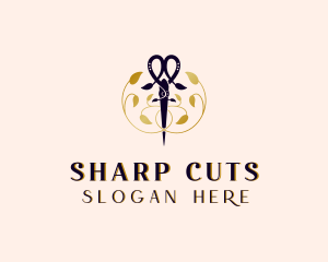 Lawn Care Scissors logo design