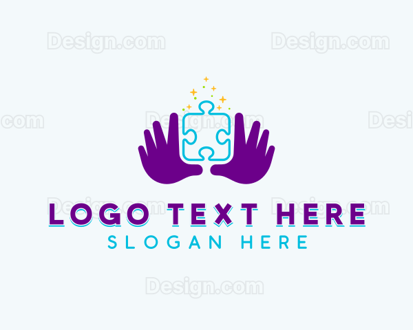 Hand Puzzle Learning Logo