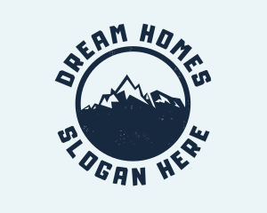 Mountain Climber Hiking Badge logo