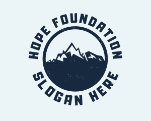 Mountain Climber Hiking Badge logo