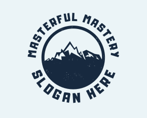 Mountain Climber Hiking Badge logo