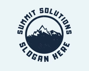 Mountain Climber Hiking Badge logo