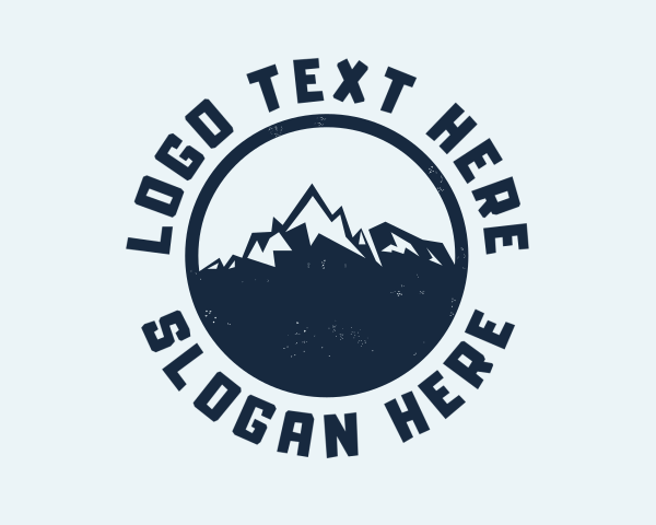 Mountain Climber Hiking Badge logo