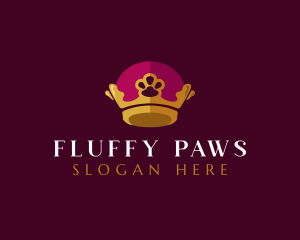 Royal Crown Paw logo design