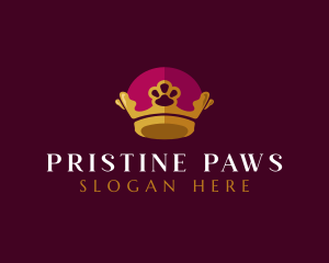 Royal Crown Paw logo design