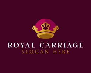 Royal Crown Paw logo design