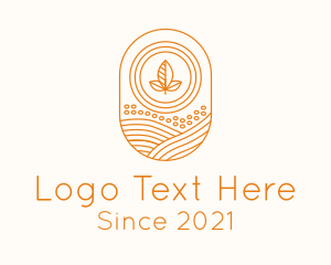 Orange Kombucha Leaf Farm logo