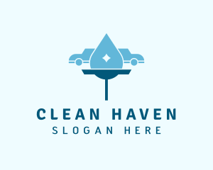 Squeegee Car Cleaning logo design