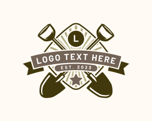 Landscaping Shovel Tool logo