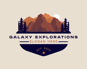 Mountain Hiking Camping logo design