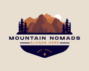 Mountain Hiking Camping logo design