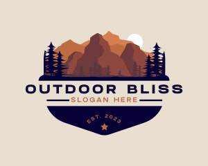 Mountain Hiking Camping logo design