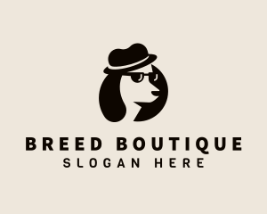 Hipster Dog Pet logo design