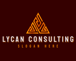 Elegant Pyramid Triangle logo design