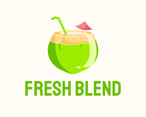 Fresh Coconut Juice  logo design