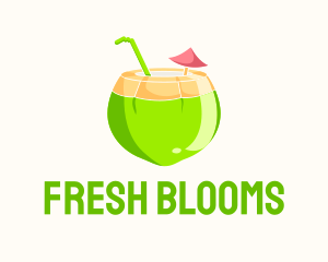 Fresh Coconut Juice  logo design