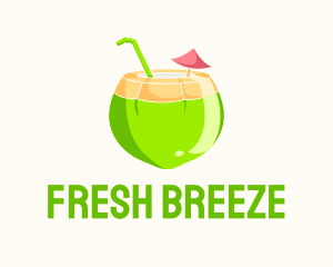 Fresh Coconut Juice  logo design