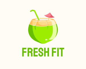 Fresh Coconut Juice  logo design