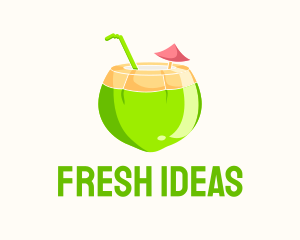 Fresh Coconut Juice  logo design