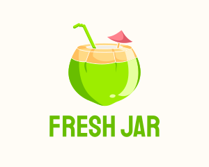 Fresh Coconut Juice  logo design