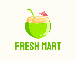 Fresh Coconut Juice  logo design