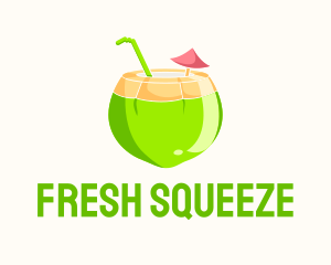 Fresh Coconut Juice  logo design