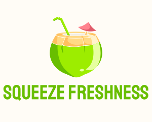 Fresh Coconut Juice  logo design