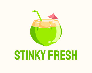 Fresh Coconut Juice  logo design