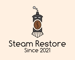 Coffee Steam Train  logo design