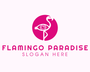 Flamingo Eye Visual logo design