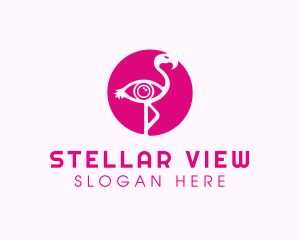 Flamingo Eye Visual logo design